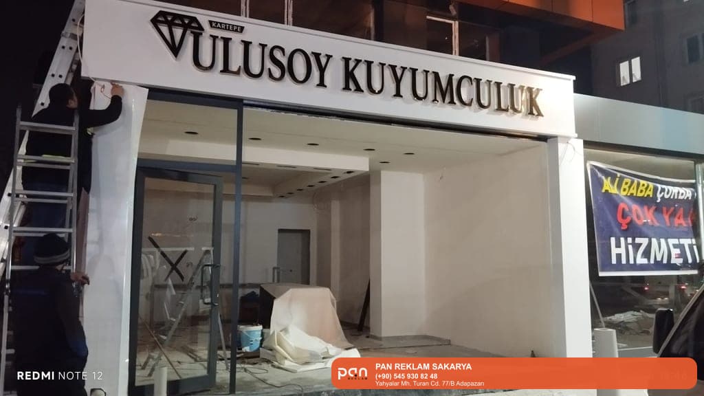 Pan Reklam • Sakarya reklam – Pan Reklam tabela ve kutu harf imalatı örnek uygulama görseli.