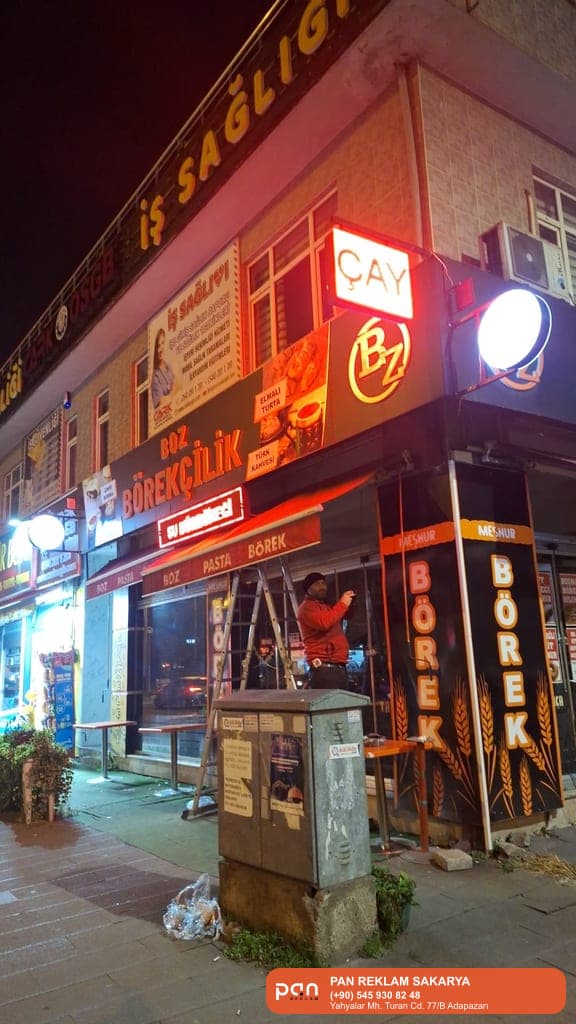 Pan Reklam • Sakarya reklam – Pan Reklam tabela ve kutu harf imalatı örnek uygulama görseli.