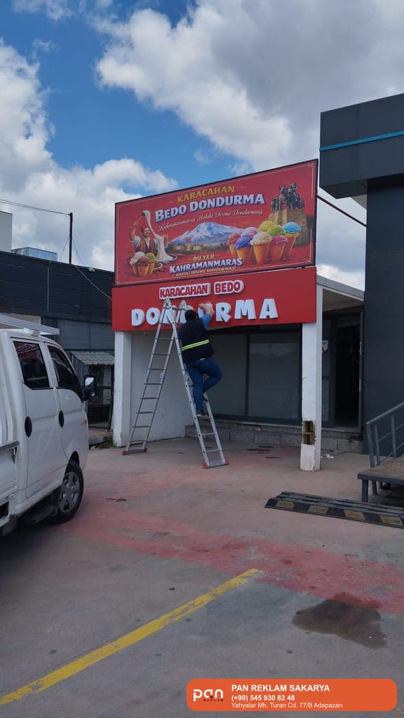 Pan Reklam • Sakarya reklam – Pan Reklam tabela ve kutu harf imalatı örnek uygulama görseli.
