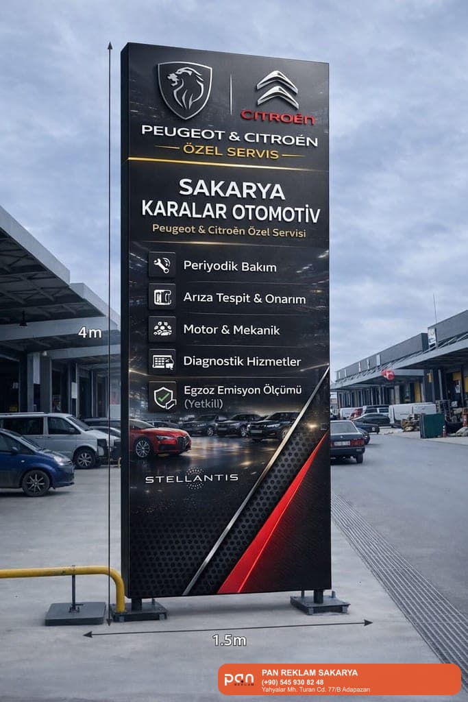 Pan Reklam • Sakarya reklam – Pan Reklam tabela ve kutu harf imalatı örnek uygulama görseli.