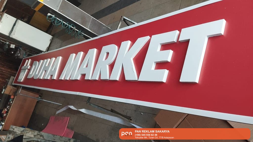 Pan Reklam • Sakarya reklam – Pan Reklam tabela ve kutu harf imalatı örnek uygulama görseli.