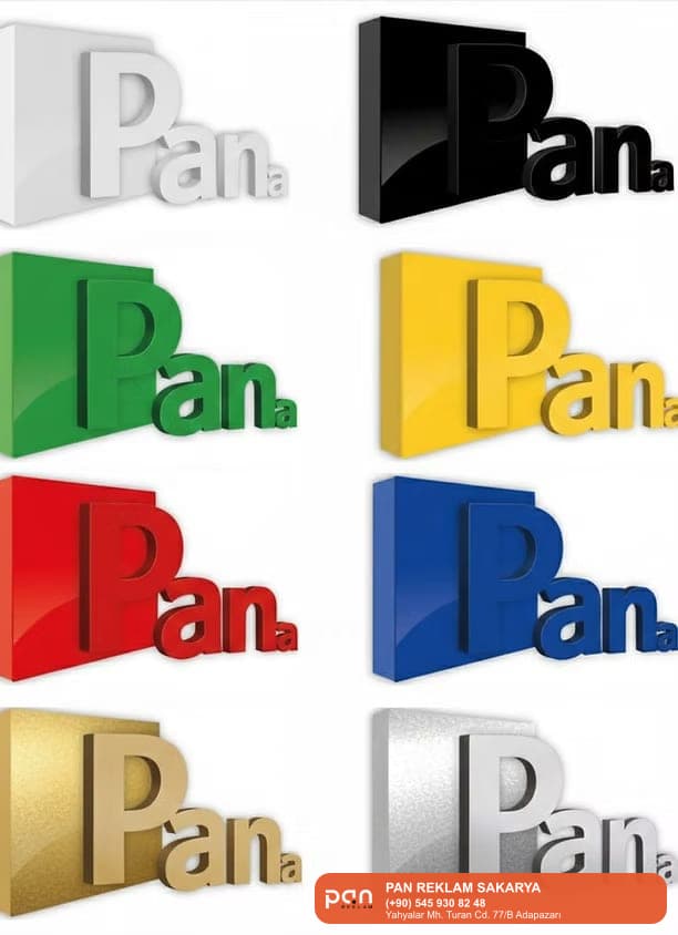 Lamplex Kutu Harf (Köpük Üstü Pleksi) - Pan Reklam Sakarya
